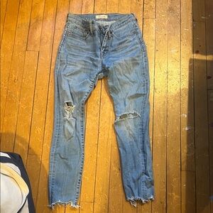 High Rise Skinny Denim Blue Jeans